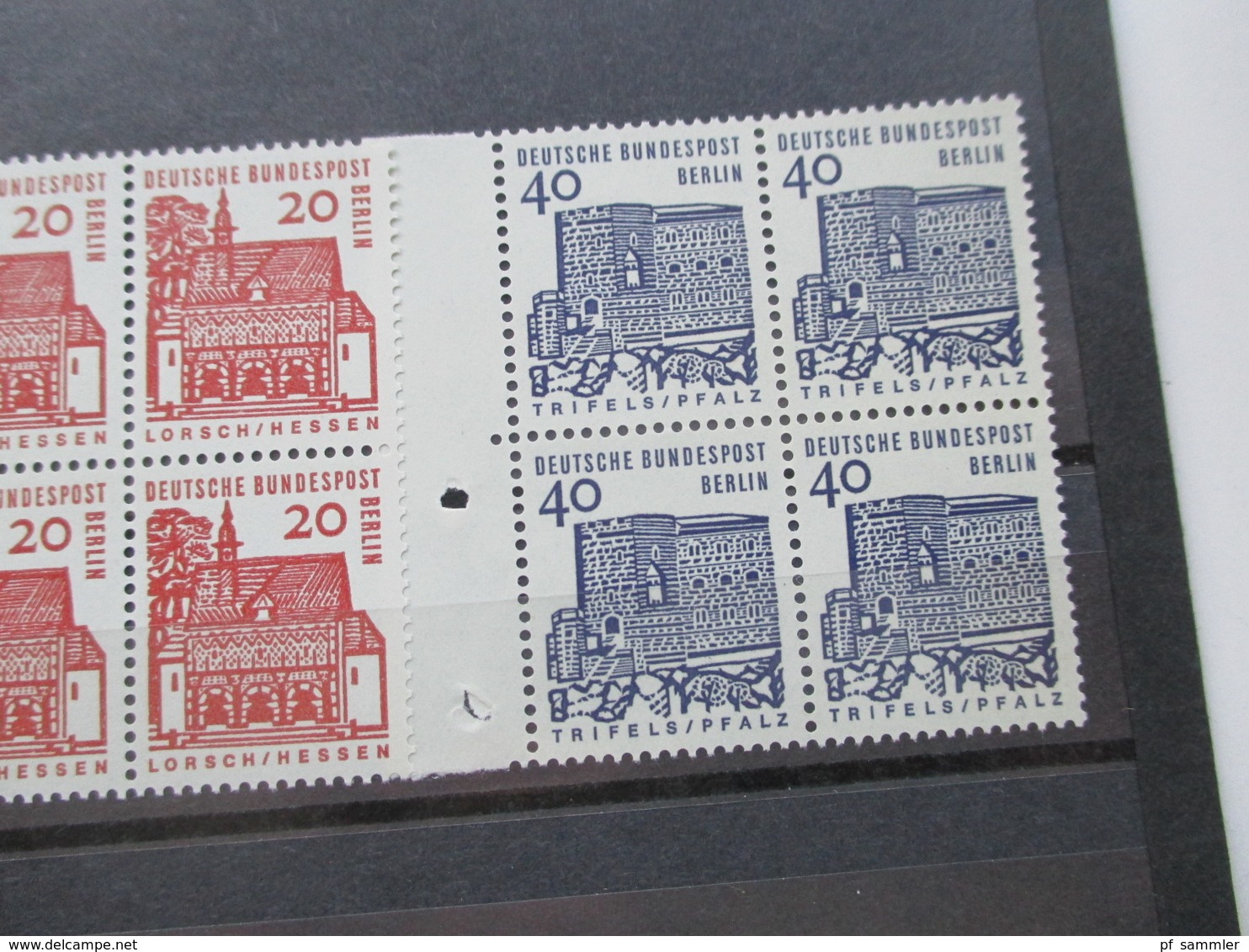 Berlin Freimarken Deutsche Bauwerke I Nr. 242 - 249 ** / Postfrisch 4er Blocks 130€ Katalogwert - Neufs