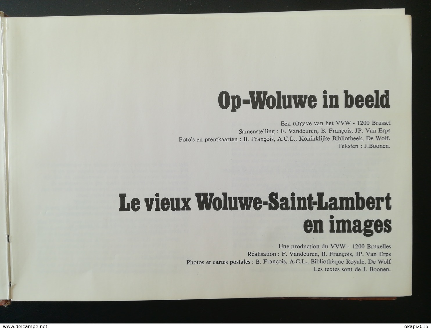 OP WOLUWE IN BEELD LE VIEUX WOLUWE - SAINT -  LAMBERT EN IMAGES LIVRE BOEK ANNÉE 1972 CARTES POSTALES PHOTOS - Belgique