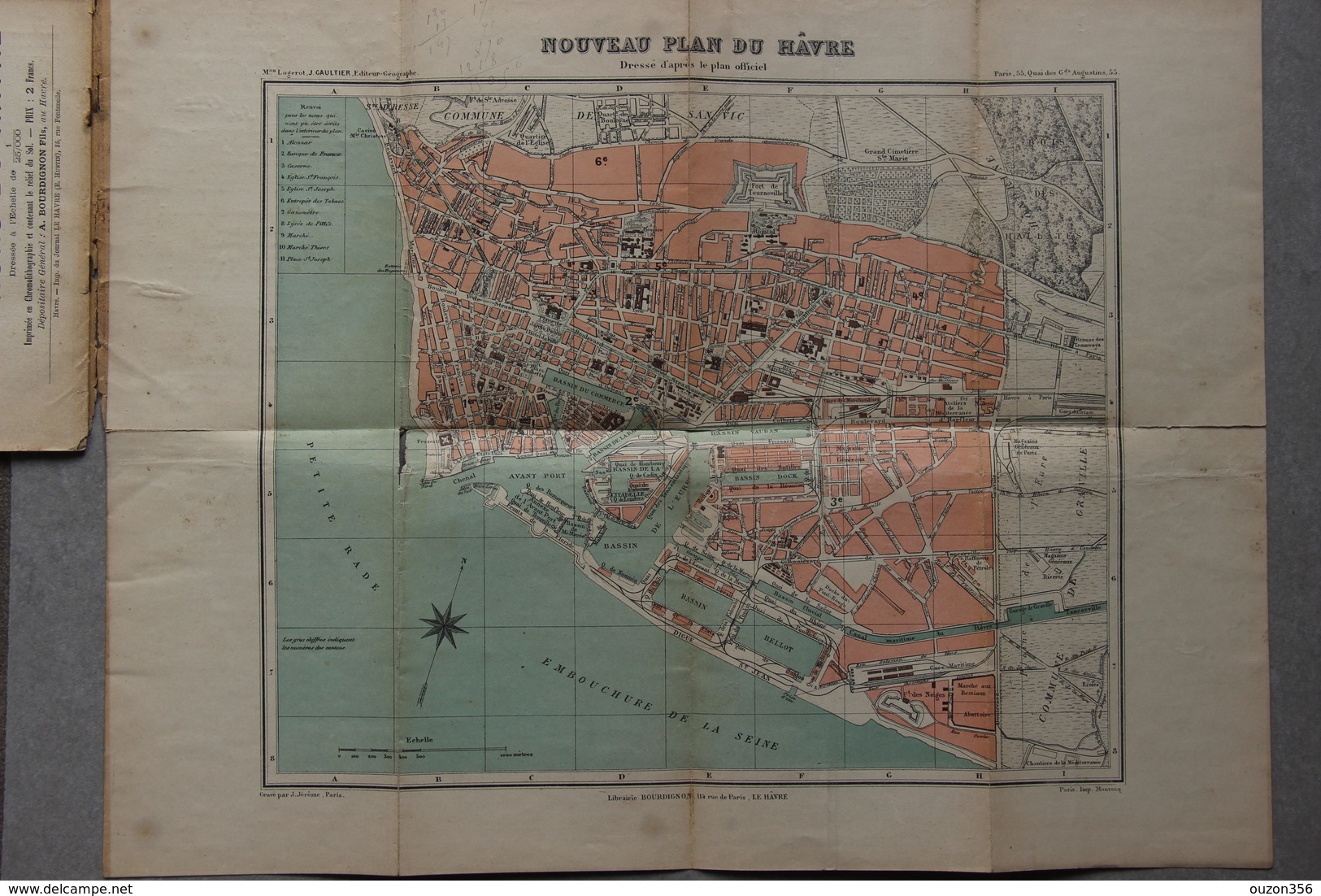 Plan Officiel De La Ville Du Havre (Seine-Maritime), 6e édition Avec Index Alphabétique Des Noms De Rues, Places, Etc - Autres & Non Classés