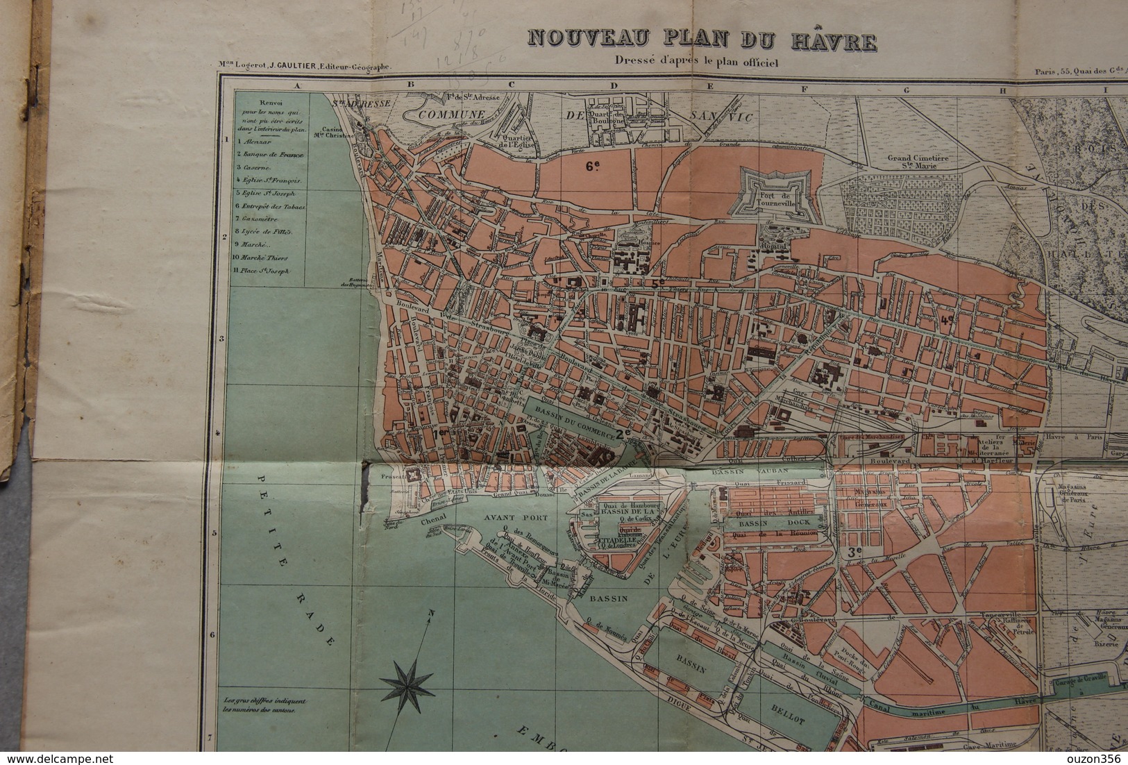 Plan Officiel De La Ville Du Havre (Seine-Maritime), 6e édition Avec Index Alphabétique Des Noms De Rues, Places, Etc - Autres & Non Classés