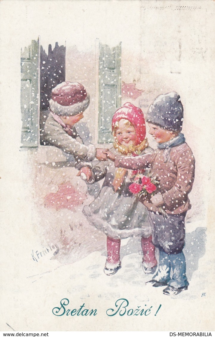Karl Feiertag - Children In Snow 1928 - Feiertag, Karl