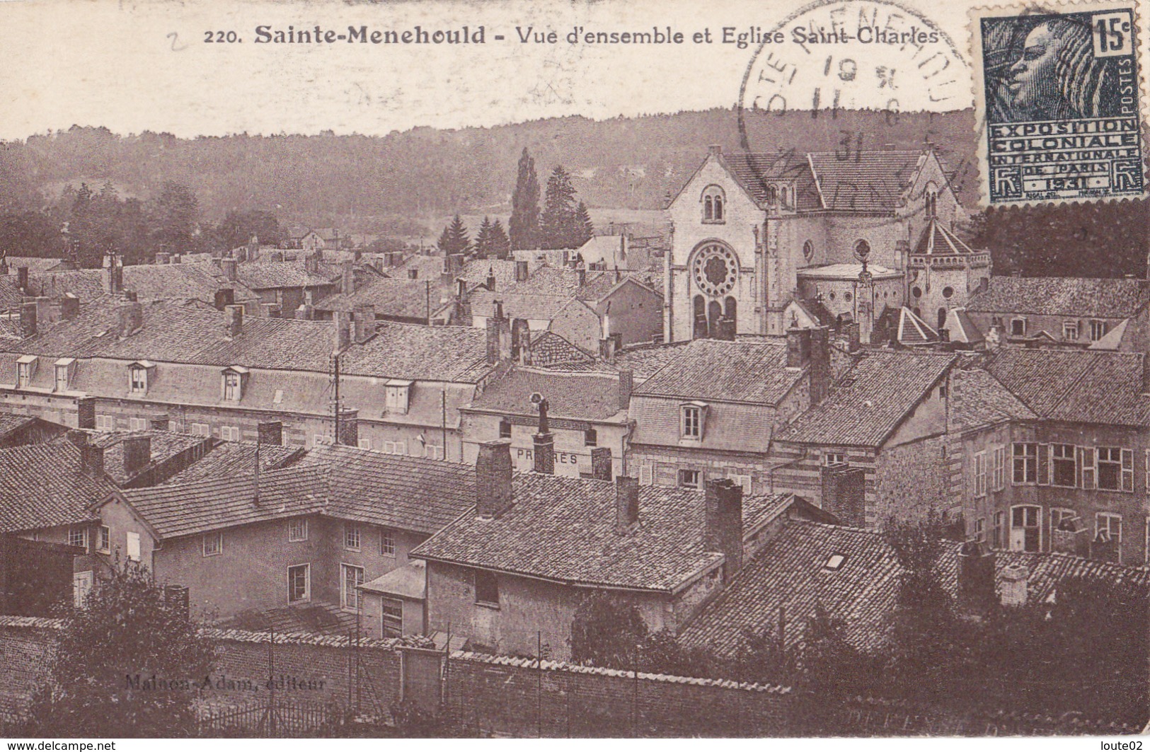 Vue Ensemble Et Eglise St Charles - Sainte-Menehould