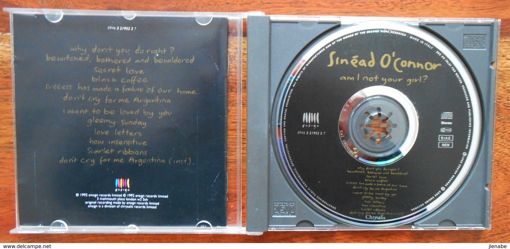 CD Sinead O'Connor " Am'I Not Your Girl ? " - Autres - Musique Anglaise