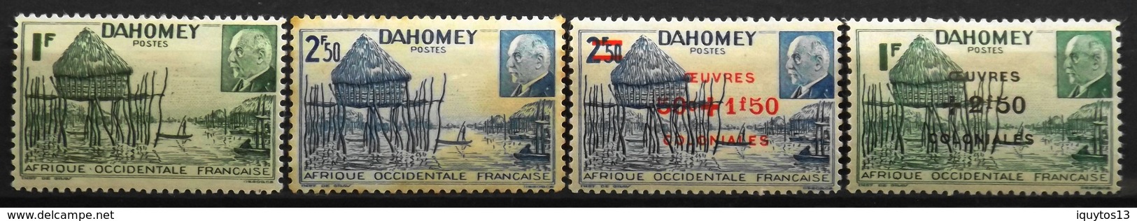 France (ex-colonies & Protectorats) >  Dahomey (1899-1944) > 1941-44 - N° 149-150 Et 153 Et 154 Y & T  - NEUFS* - Unused Stamps