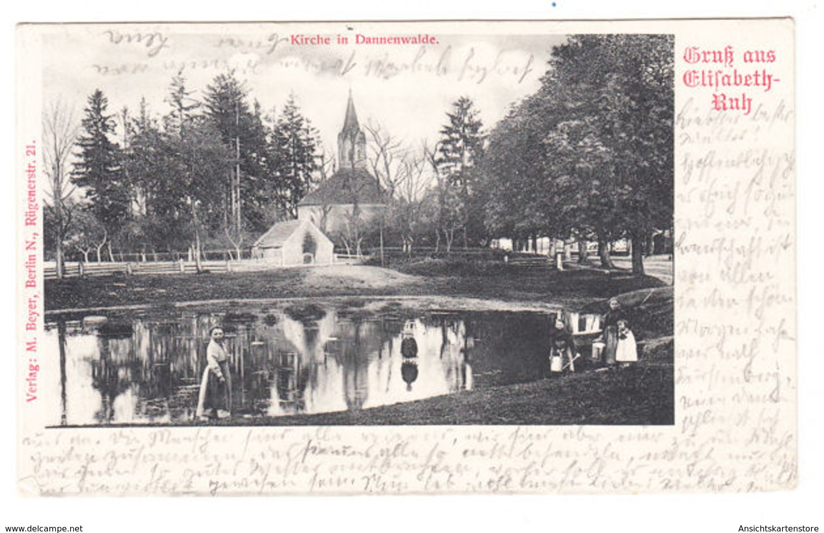 AK Gransee, Gruss Aus Elisabeth- Ruh, Kirche In Dannenwalde, Gel. 1905 - Gransee