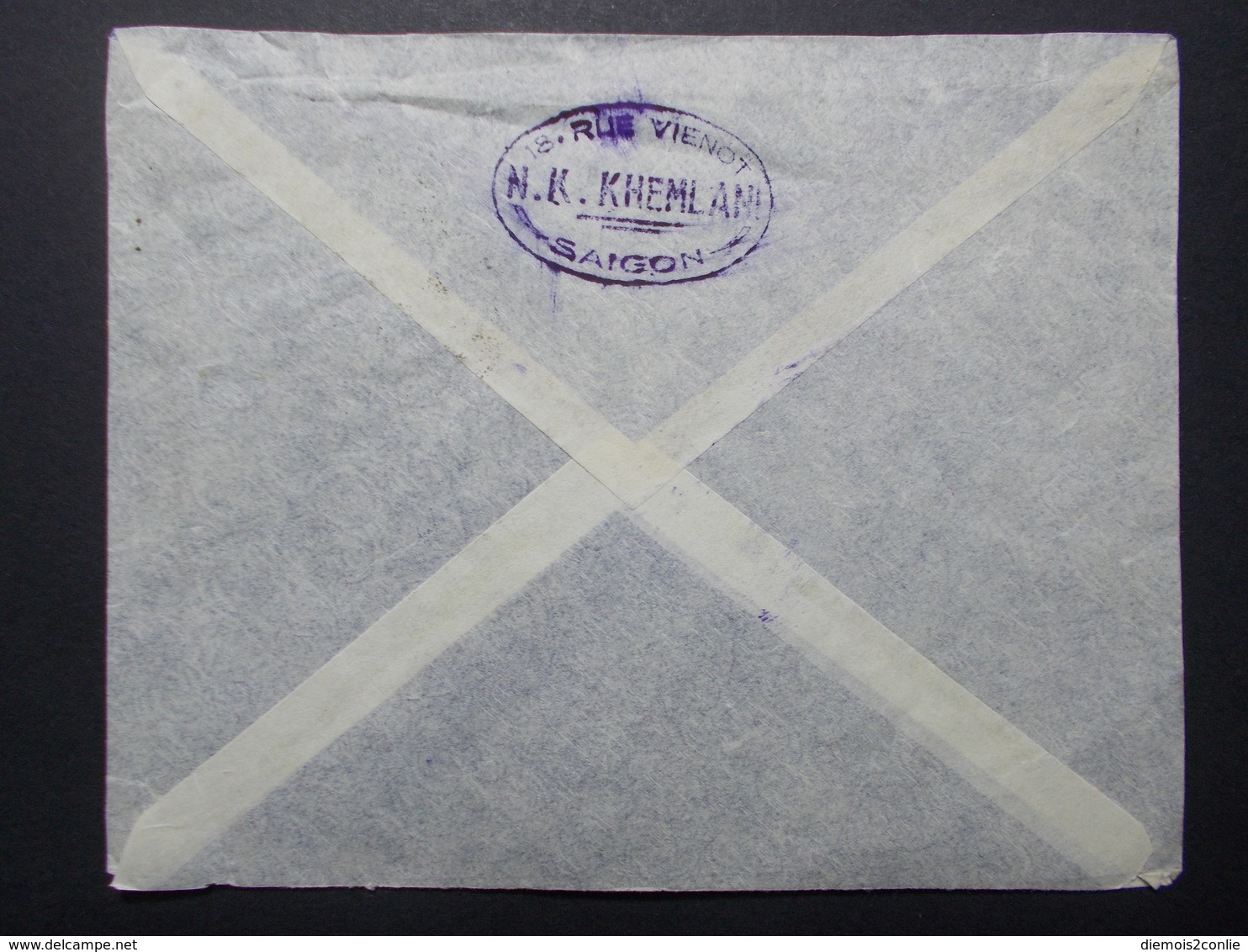 Marcophilie  Cachet Lettre Obliteration - Timbres - INDOCHINE Saigon Vers La France (2350) - Covers & Documents