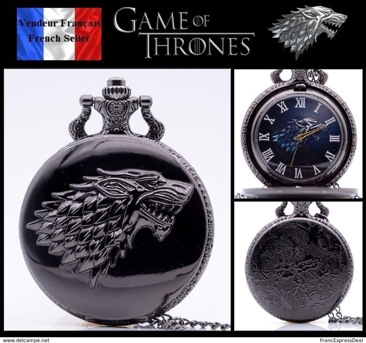 Montre Gousset NEUVE ! ( Pocket Watch ) - GOT Game Of Thrones Maison Stark ( C2 ) - Montres Gousset