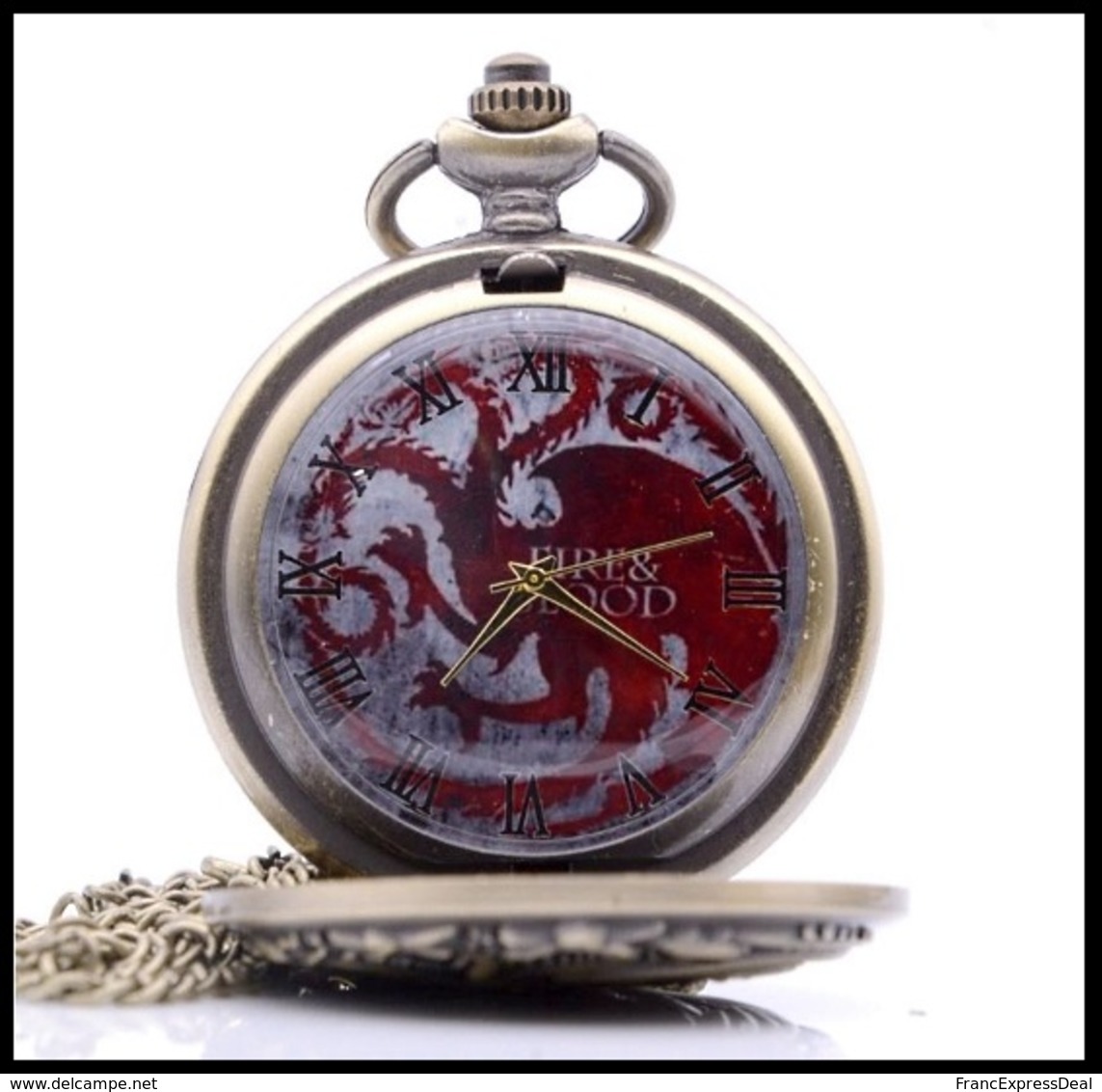 Montre Gousset NEUVE ! ( Pocket Watch ) - GOT Game Of Thrones Maison Targaryen ( A2 ) - Montres Gousset