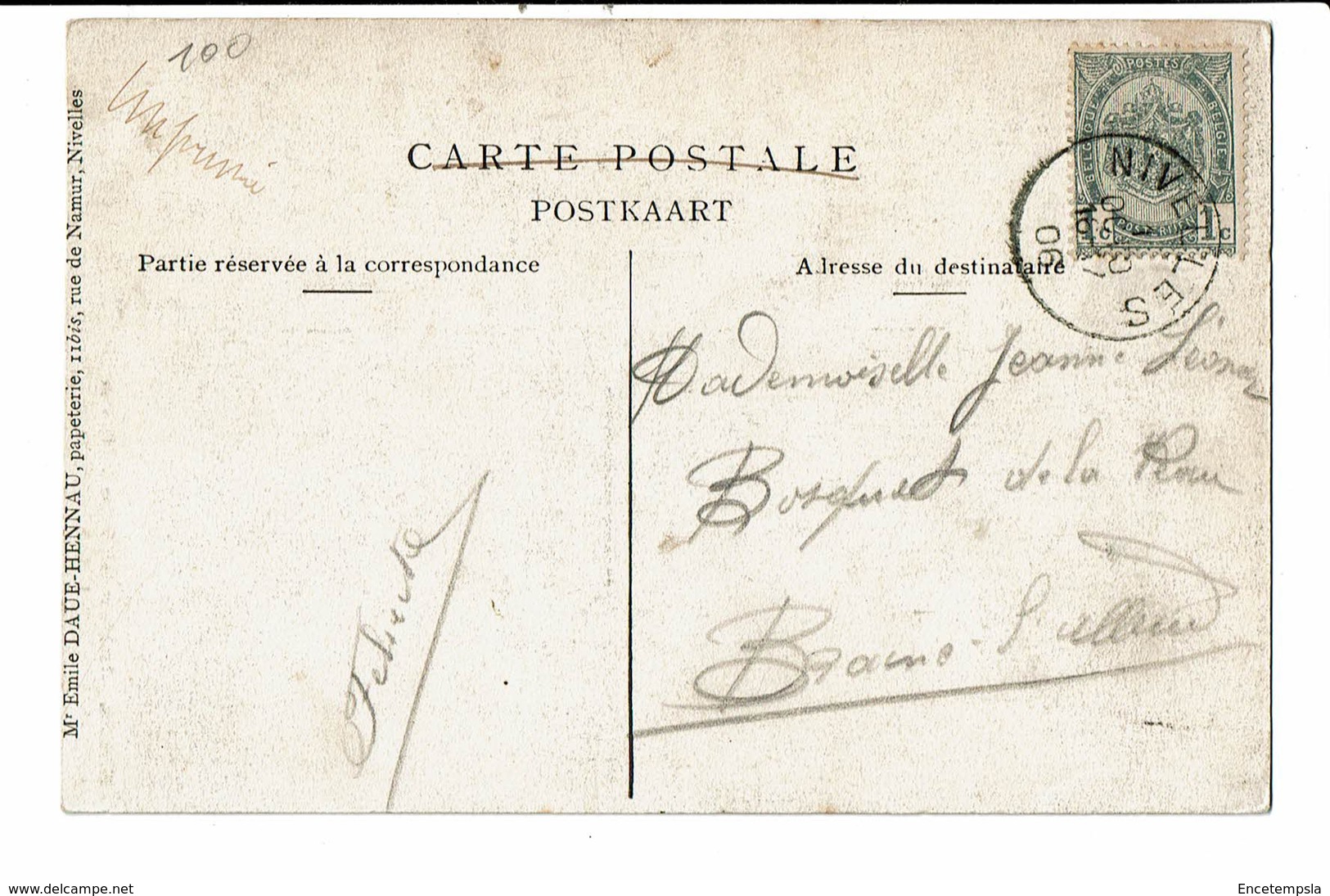CPA - Carte Postale   Belgique-Nivelles - Intérieur De L'Eglise St Nicolas 1906  VM2286 - Nijvel