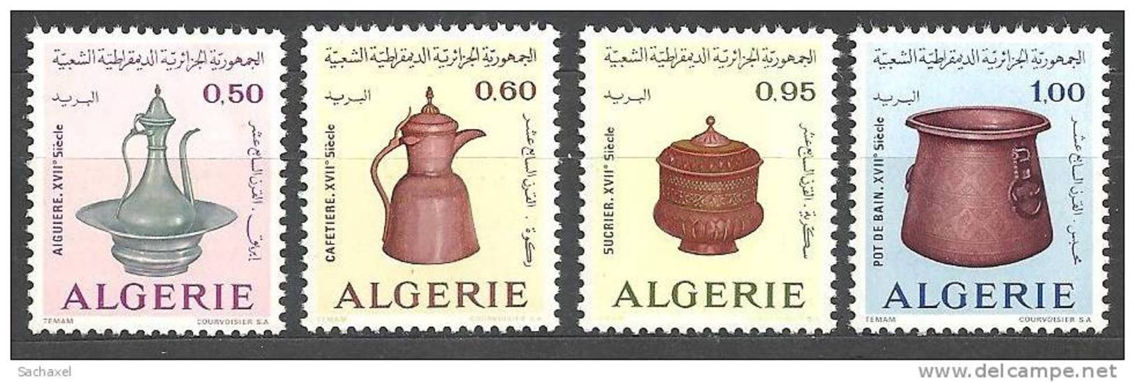 1974  Alg. N° 594  à  597  Nf**.  Dinanderie Algérienne - Algerije (1962-...)