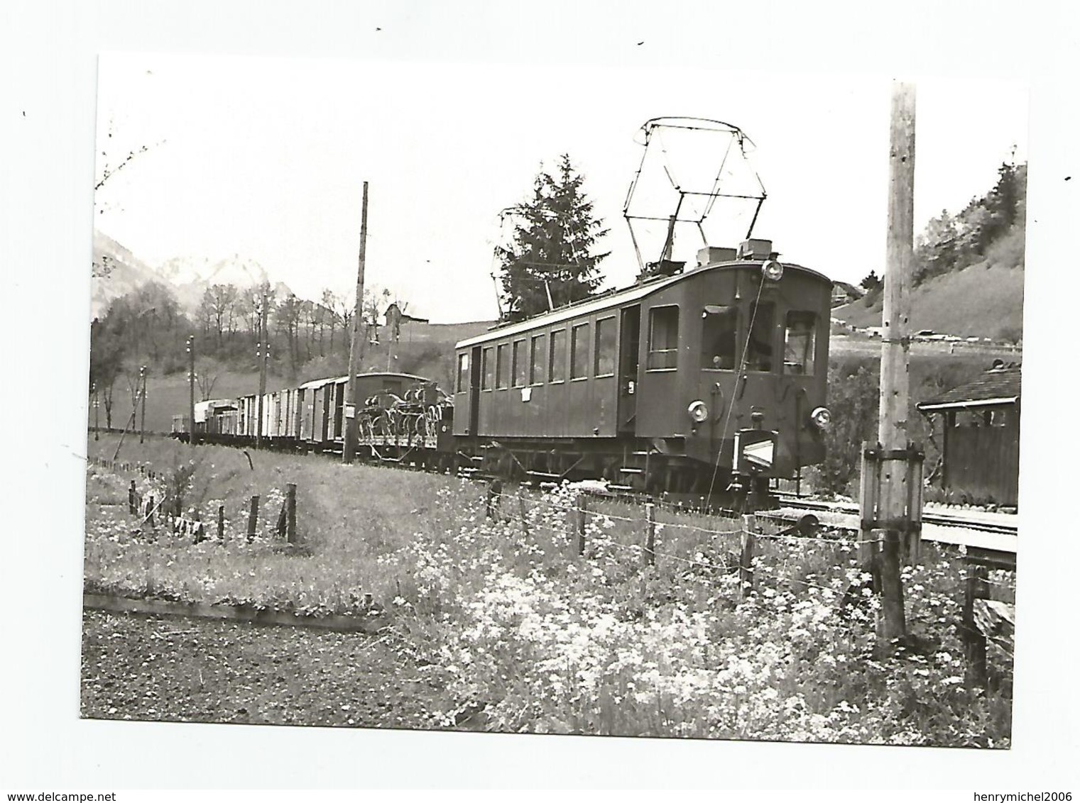 Suisse Fribourg Gruyères Train Transports Militaires A Enney Mobilisation 1939-45 , Cpm - Enney