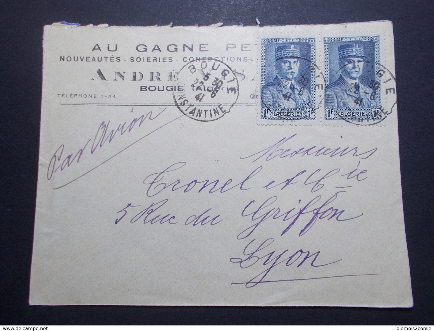 Marcophilie  Cachet Lettre Obliteration - Timbres - ALGERIE Bougie Vers La France (2357) - Covers & Documents