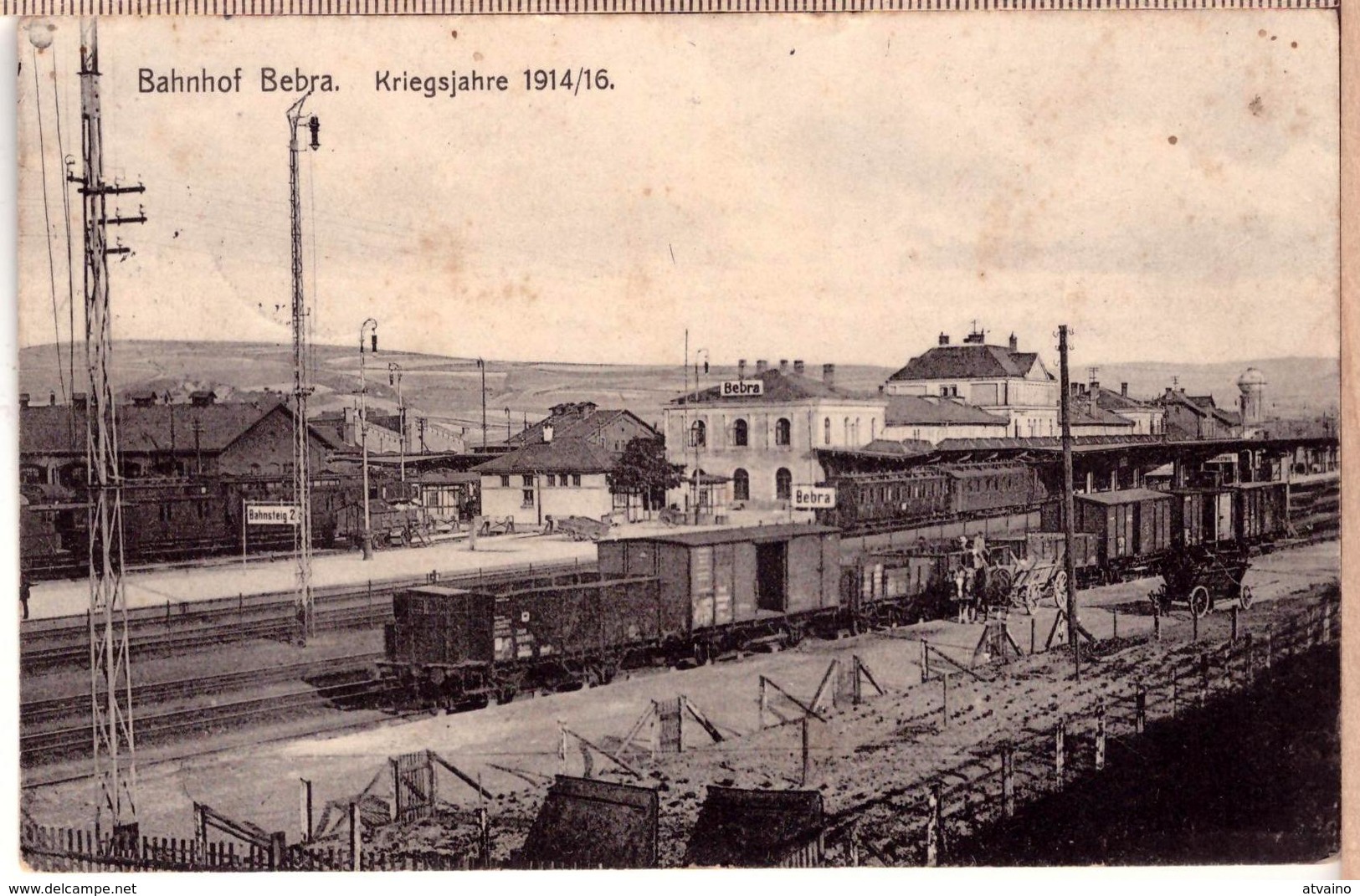 Bebra. Ein Blick Auf Den Bahnhof. Feldpost, Stempel Von 1916. - Bebra
