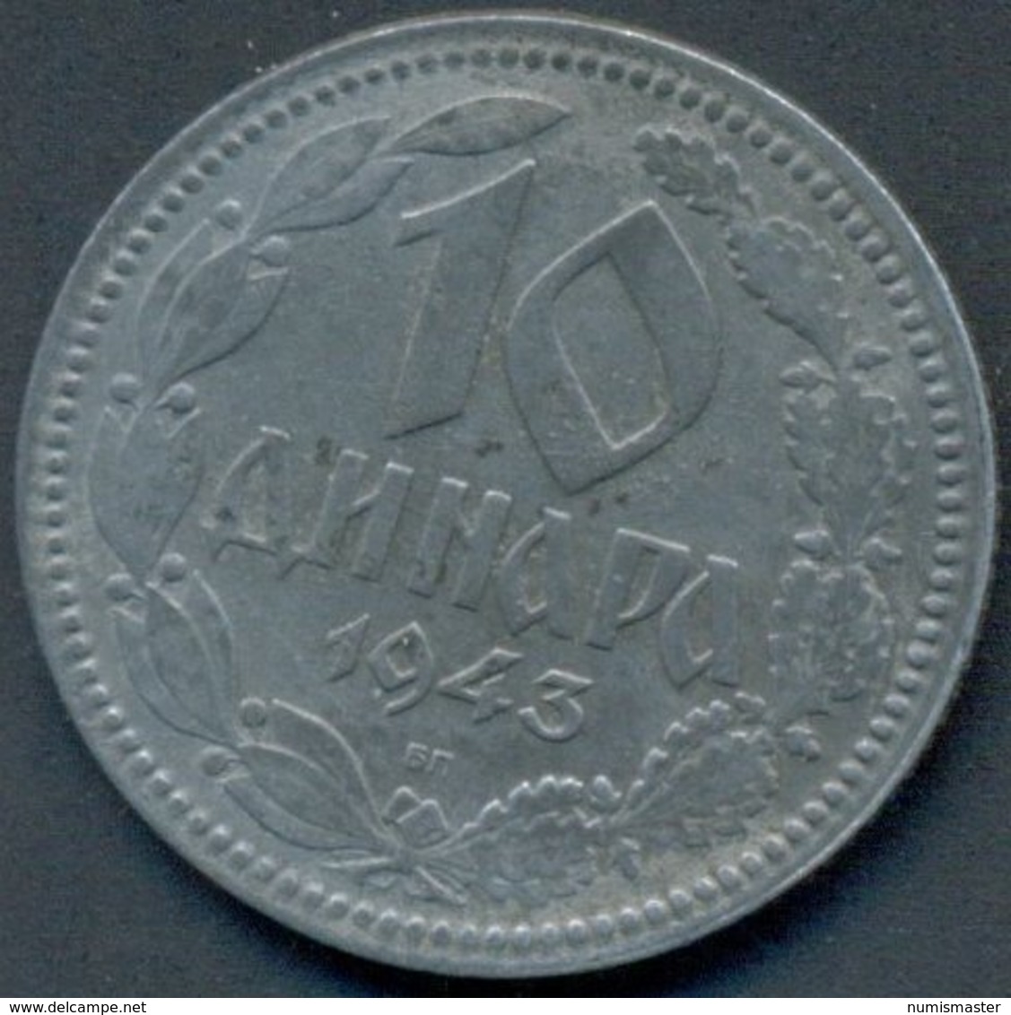 SERBIA , 10 DINARA 1943 , AUNC - Serbie