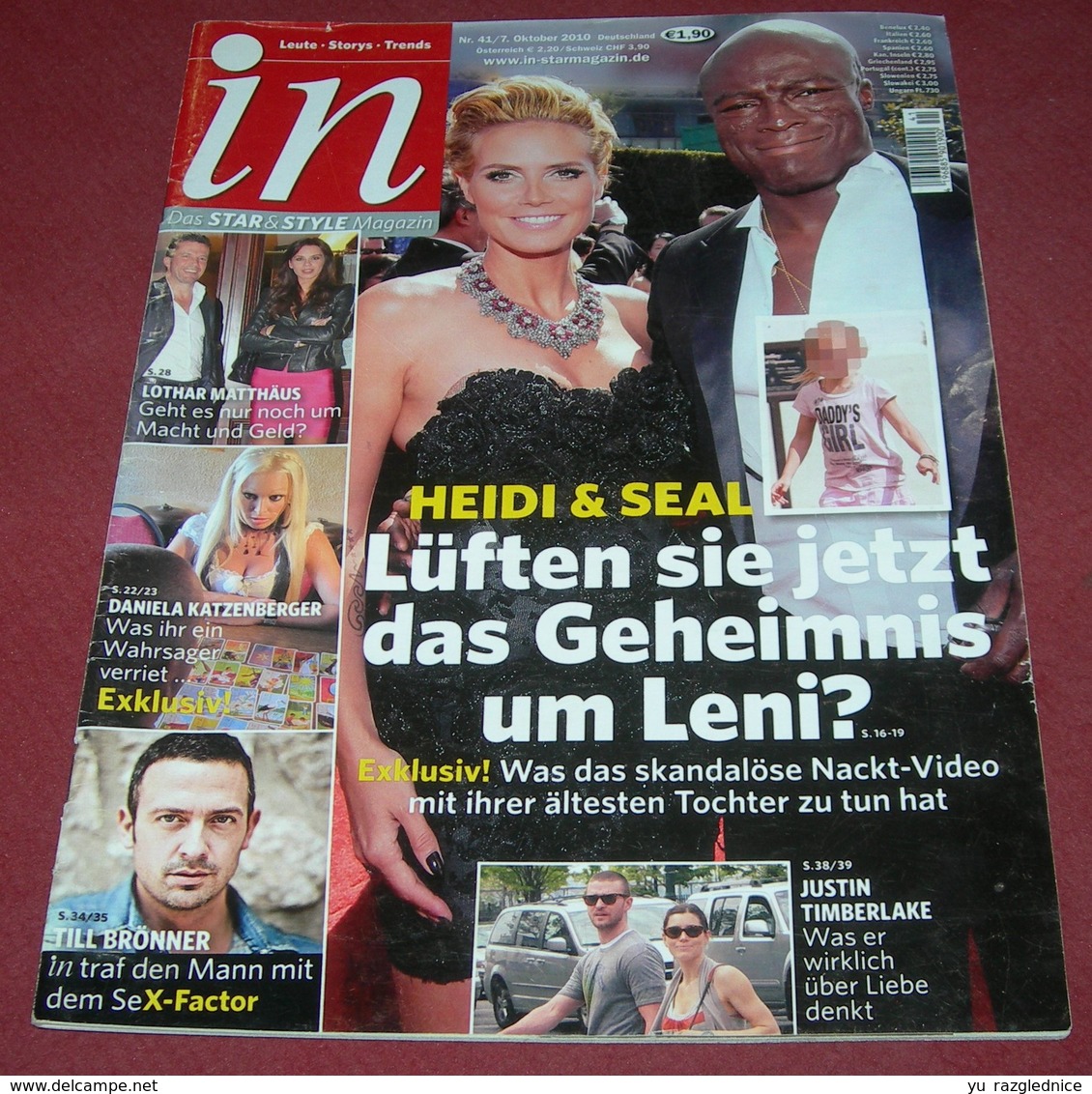 Heidi Klum Seal - IN - German October 2010 VERY RARE - Magazines
