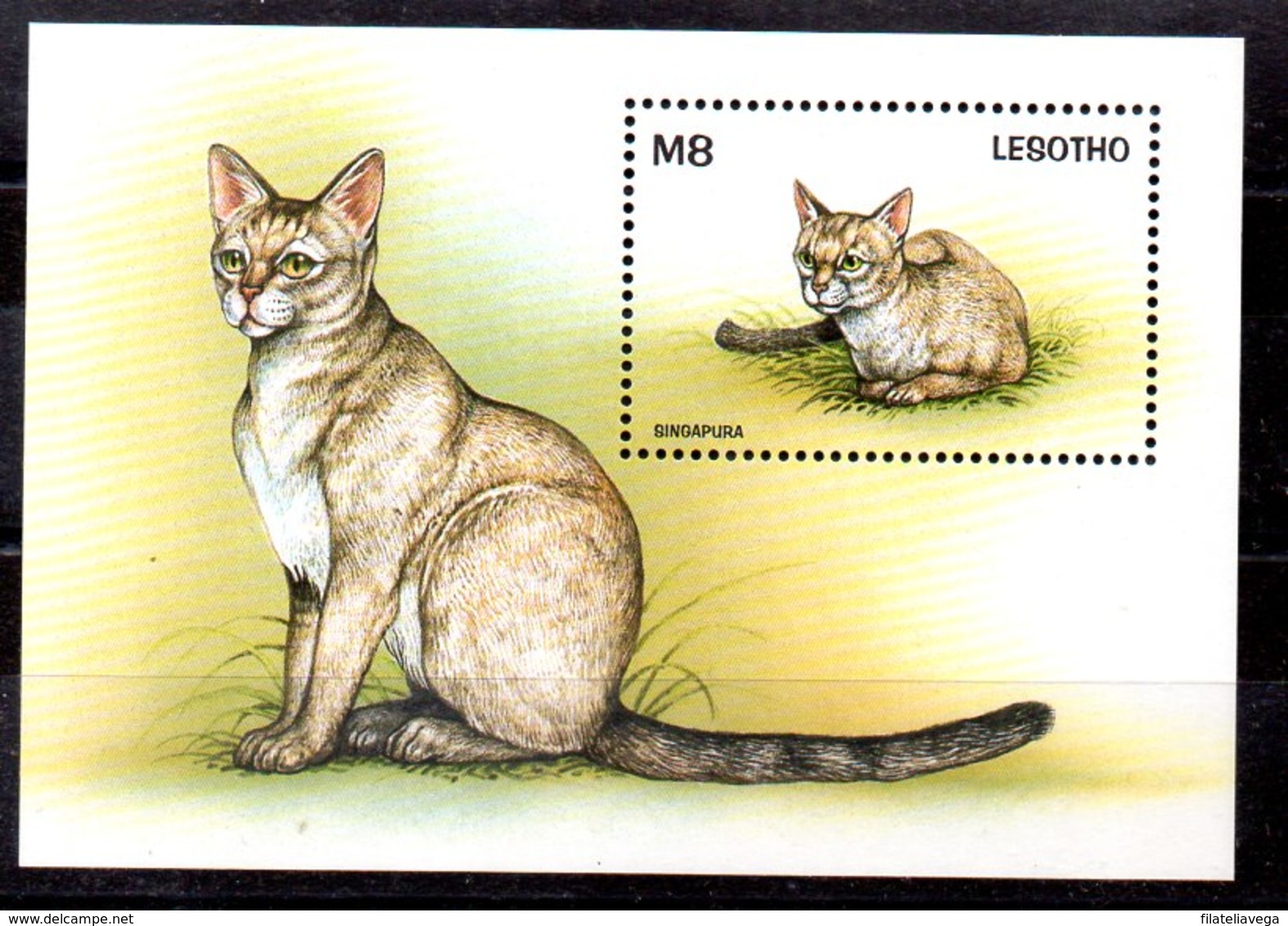 Hoja Bloque De Lesotho N ºYvert 127 ** GATOS (CAT) - Gatos Domésticos