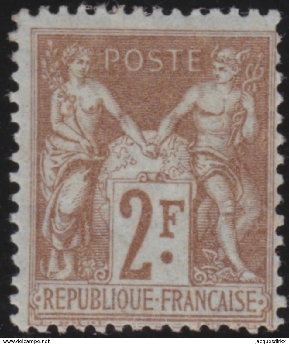 France  .    Yvert  .    105    (2 Scans)     .  *   .     Neuf Avec Charniere  .   /   .  Mint-hinged - 1898-1900 Sage (Type III)