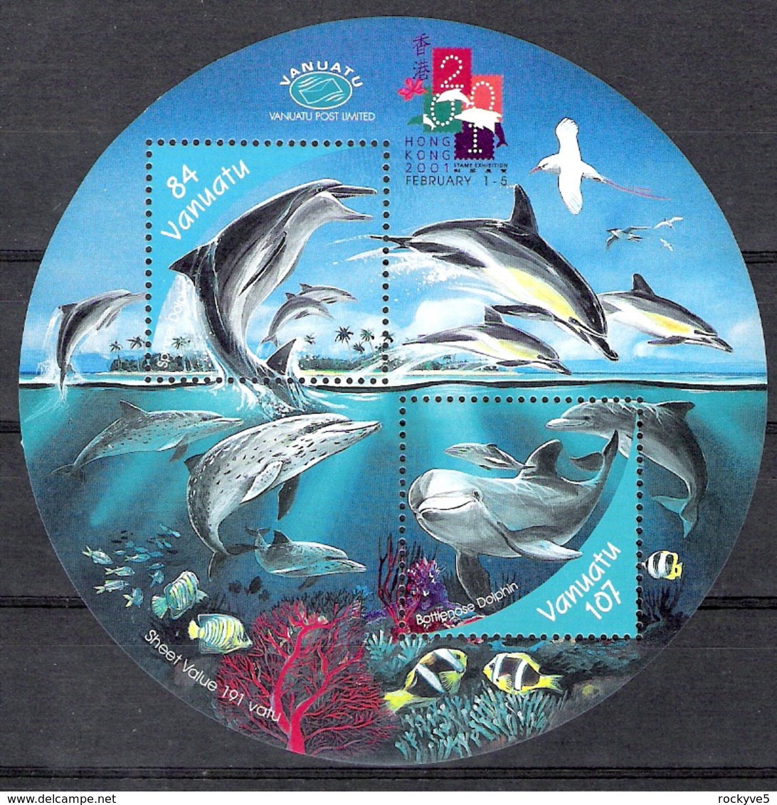 Vanuatu 2000 Dolphins MS MNH CV £3.00 - Fishes