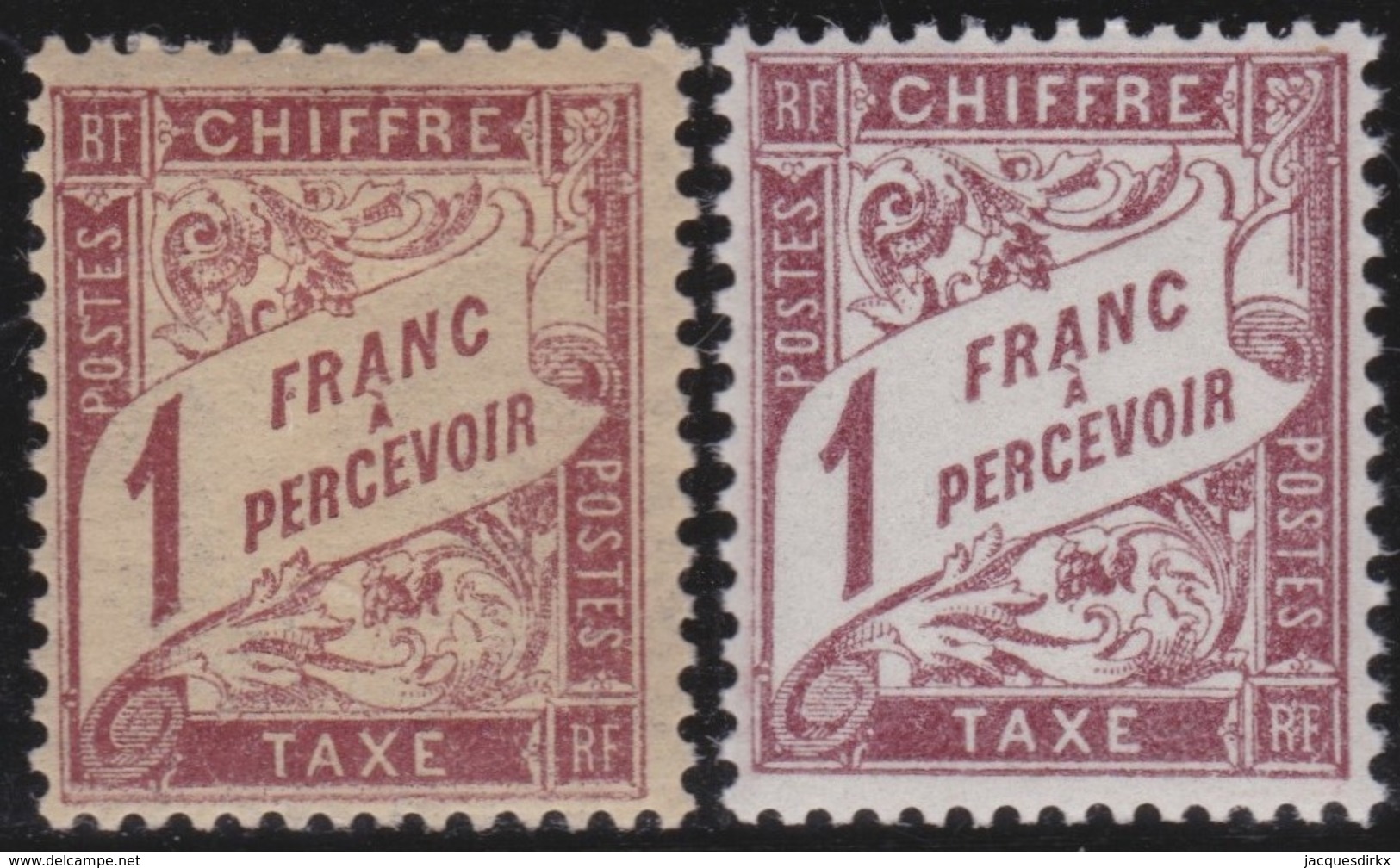 France  .    Yvert  .    Taxe  40/40A      .  *   .     Neuf Avec Charniere  .   /   .  Mint-hinged - 1859-1959.. Ungebraucht