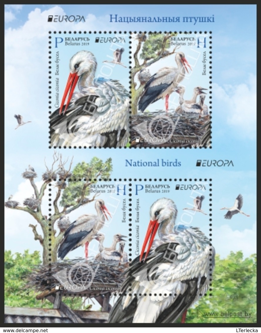 Pre-order. Belarus 2019 - Europa-CEPT. National Birds, S/s MNH. White Stork, Bird, Cigogne Blanche, Weißstorch, Vogel. - 2019