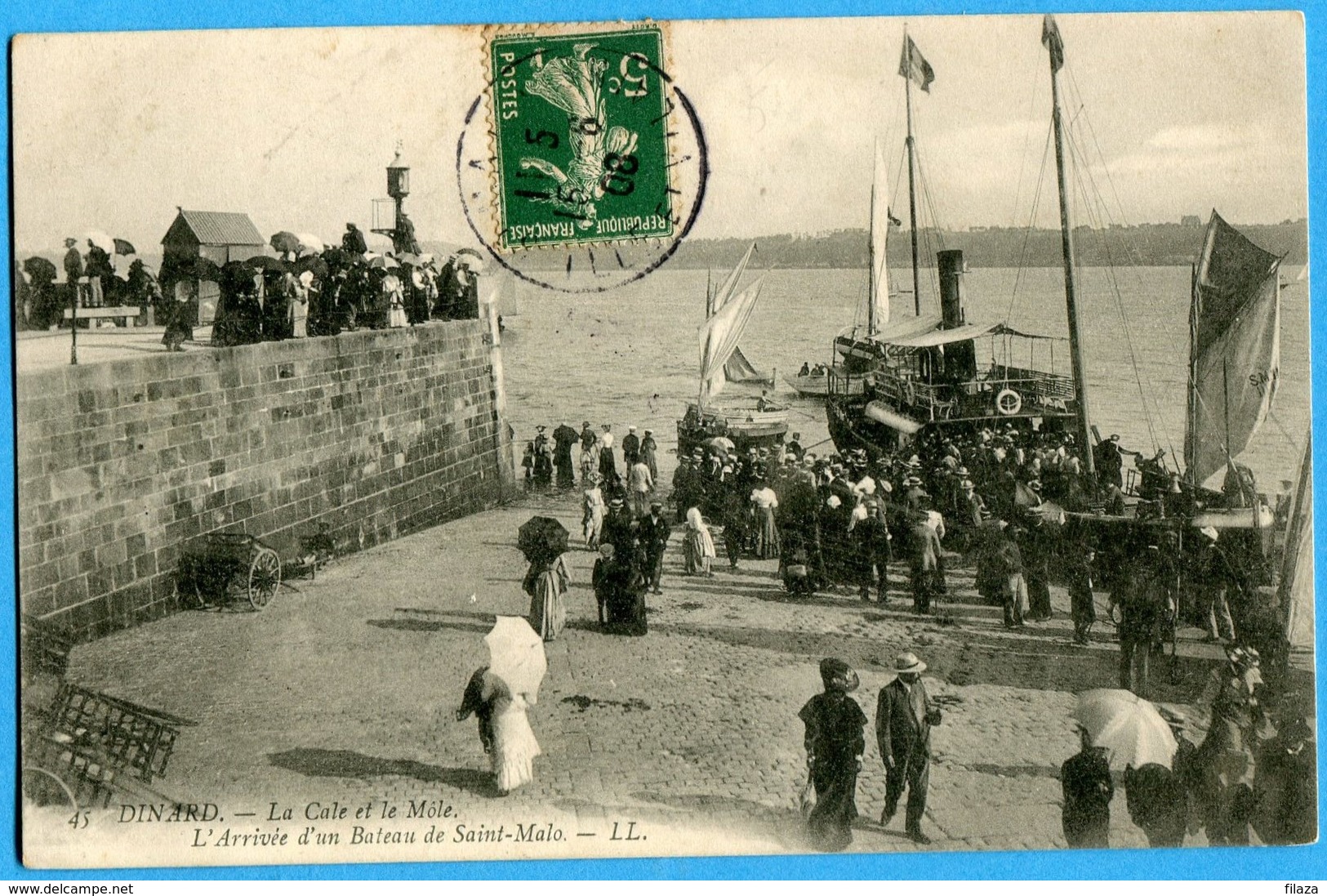 35 - DINARD - La Cale Et Le Mòle. L'Arrivée D'un Bateu De Saint-Malo. (0004) - Dinard