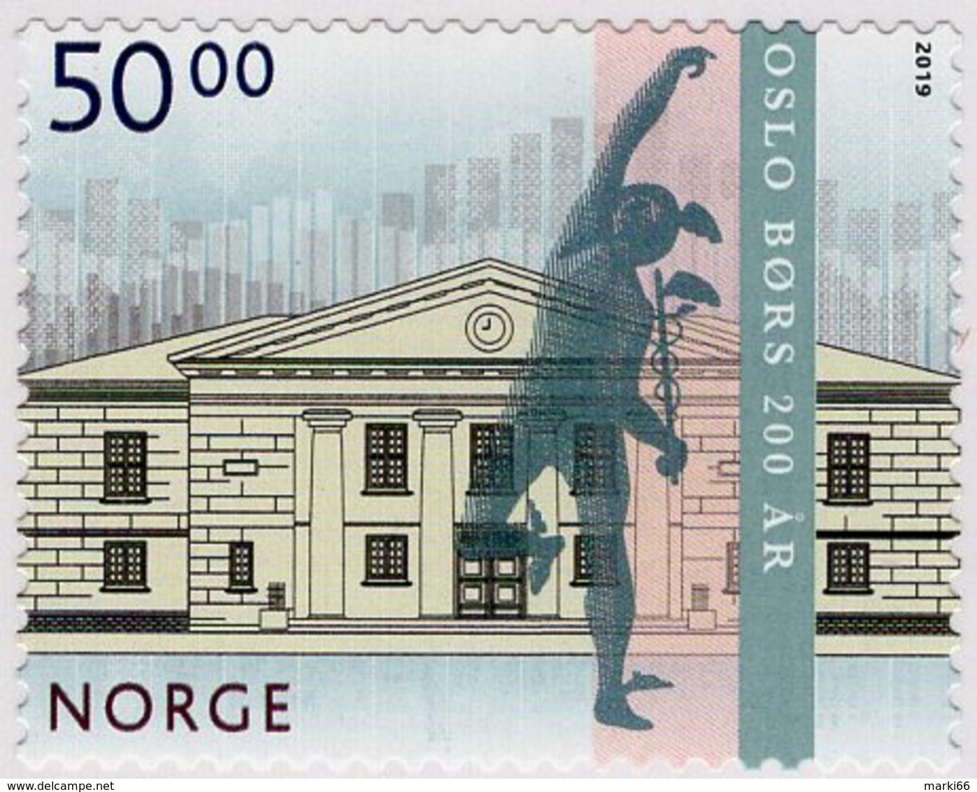 Norway - 2019 - Oslo Stock Exchange Bicentenary - Mint Self-adhesive Stamp - Ongebruikt