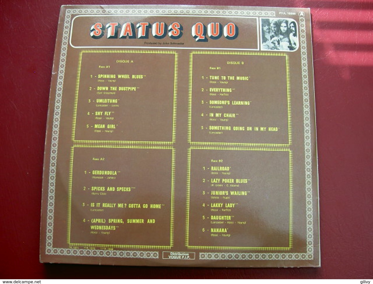 STATUS QUO - Double Disque D'Or - 2 LP - Rock