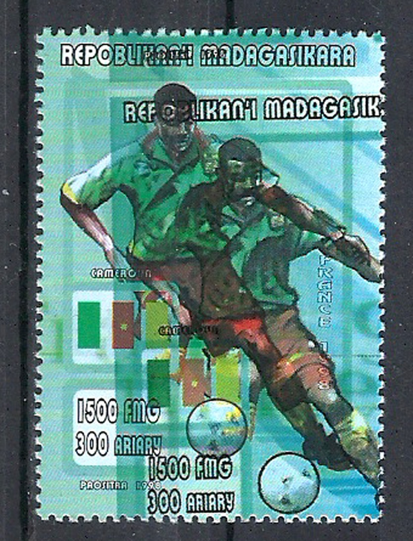 1998 Madagascar MNH - France FIFA World Cup Football Soccer - Cameroon Cameroun - Error Erreur - 1998 – Frankreich