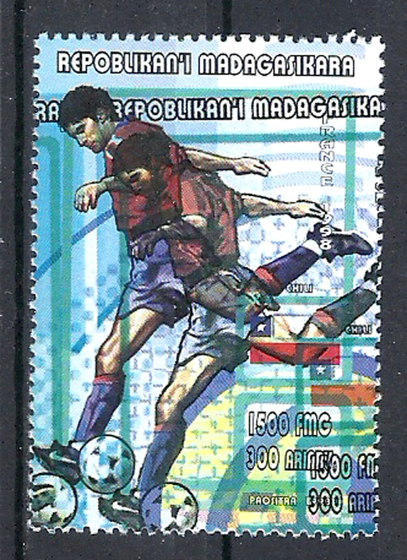 1998 Madagascar MNH - France FIFA World Cup Football Soccer - Chile Chili - Error Erreur - 1998 – France