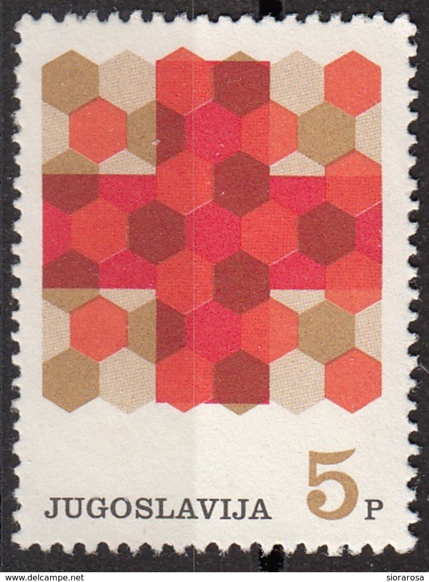 Jugoslavia  1968 Sc. RA33 Postal Tax Stamps - Croce Rossa Red Cross Favo Honeycomb  Yugoslavia - Red Cross