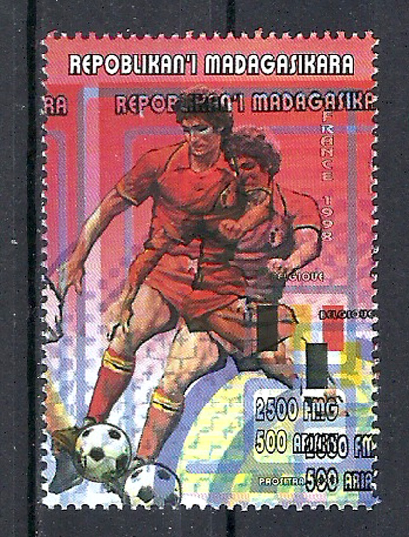 1998 Madagascar MNH - France FIFA World Cup Football Soccer - Belgium Belgique - Error Erreur - 1998 – France