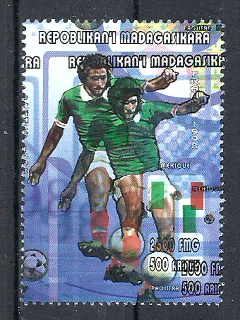 1998 Madagascar MNH - France FIFA World Cup Football Soccer - Mexico Mexique - Error Erreur - 1998 – France