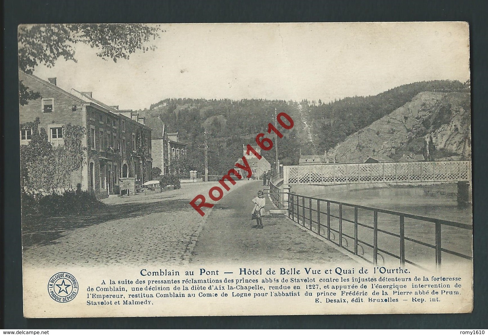 Comblain-au-Pont - Hôtel De Belle Vue Et Quai De L'Ourthe. La Belgique Historique - Comblain-au-Pont