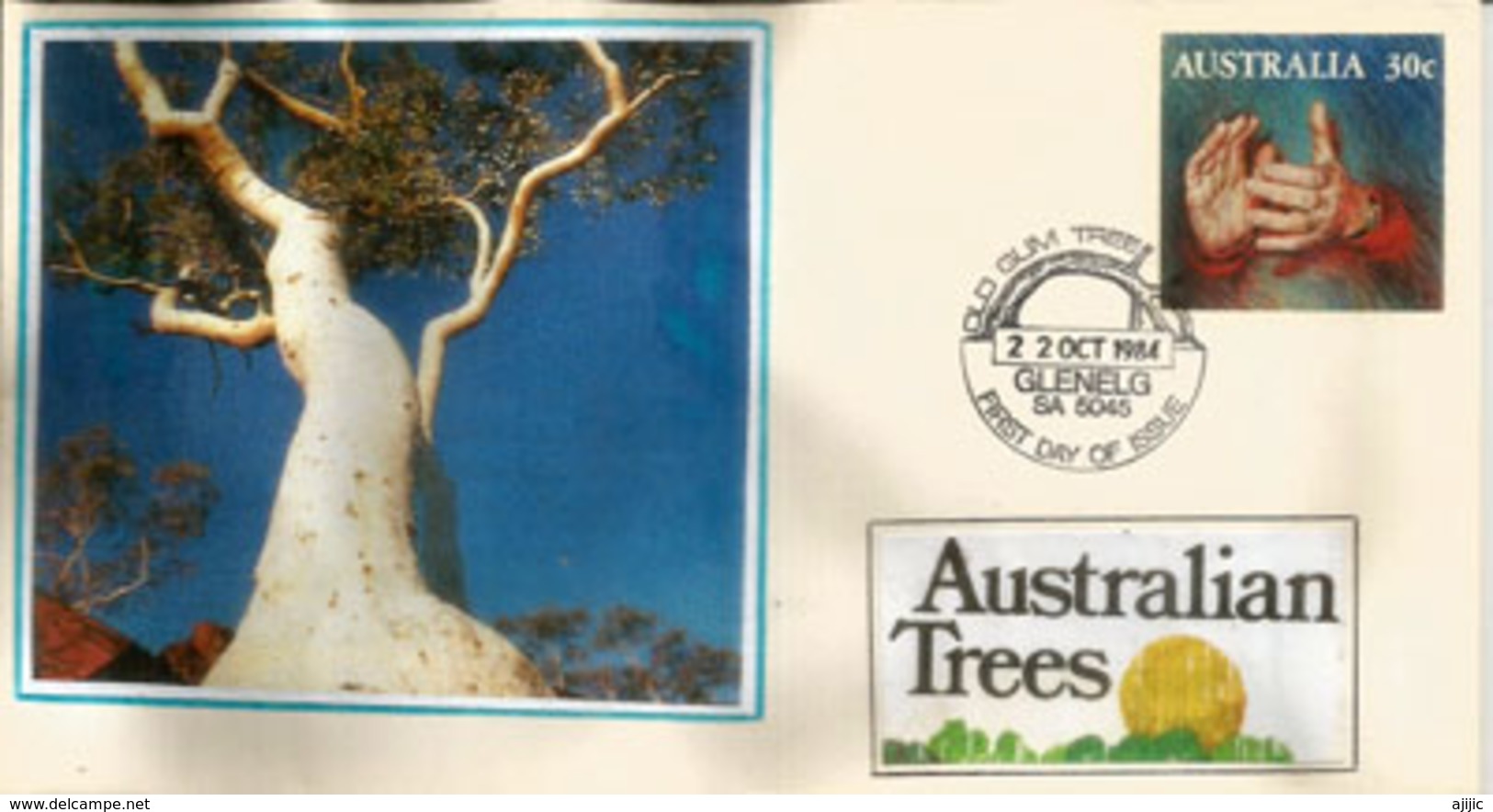 The Old Gum Tree . Le Gommier Rouge. Glenelg South-Australia - Marcophilie