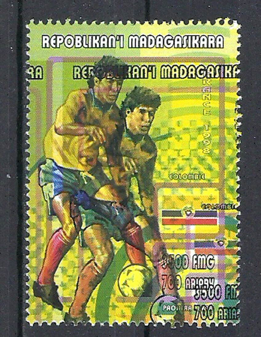 1998 Madagascar MNH - France FIFA World Cup Football Soccer - Colombia Colombie - Error Erreur - 1998 – France