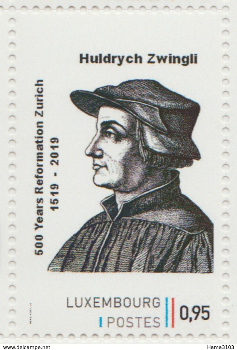 Briefmarke Individuell Post Luxemburg "Zwingli", Postfrisch - Teologi