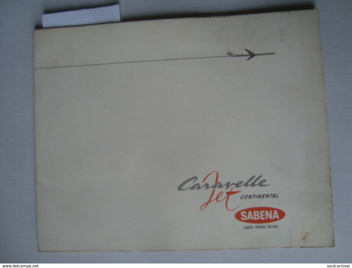 CARAVELLE JET CONTINENTAL. SABENA LÍNEAS AÉREAS BELGAS. CARAVELLE VI - BELGIUM, 1960. - Advertisements