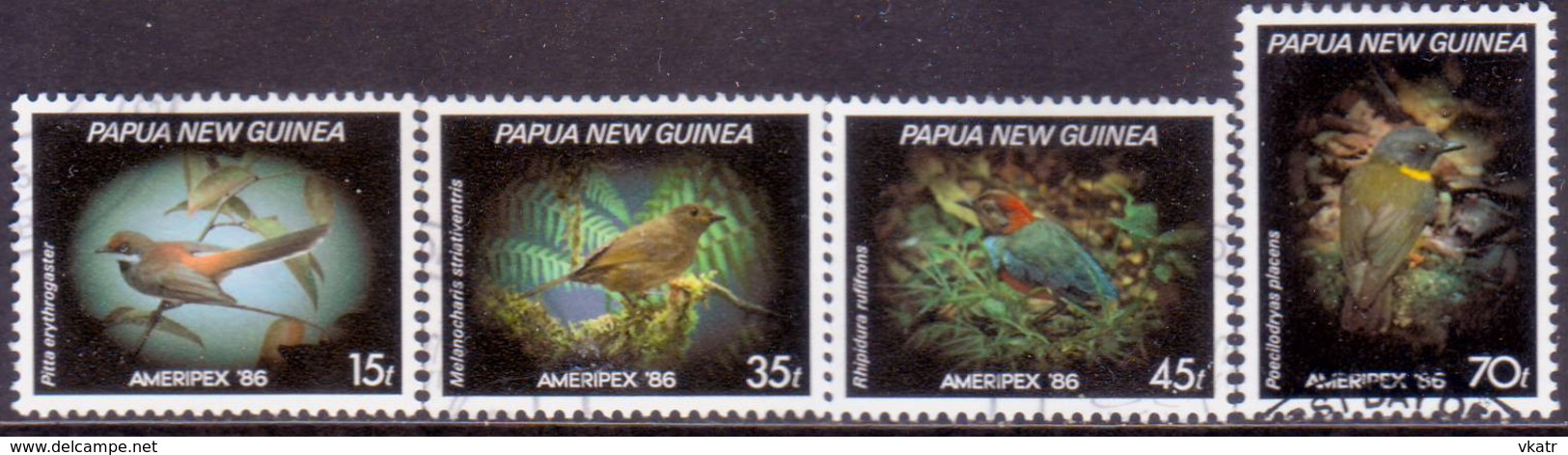 PAPUA NEW GUINEA 1986 SG #525-28 Compl.set Used Ameripex '86 - Papua New Guinea