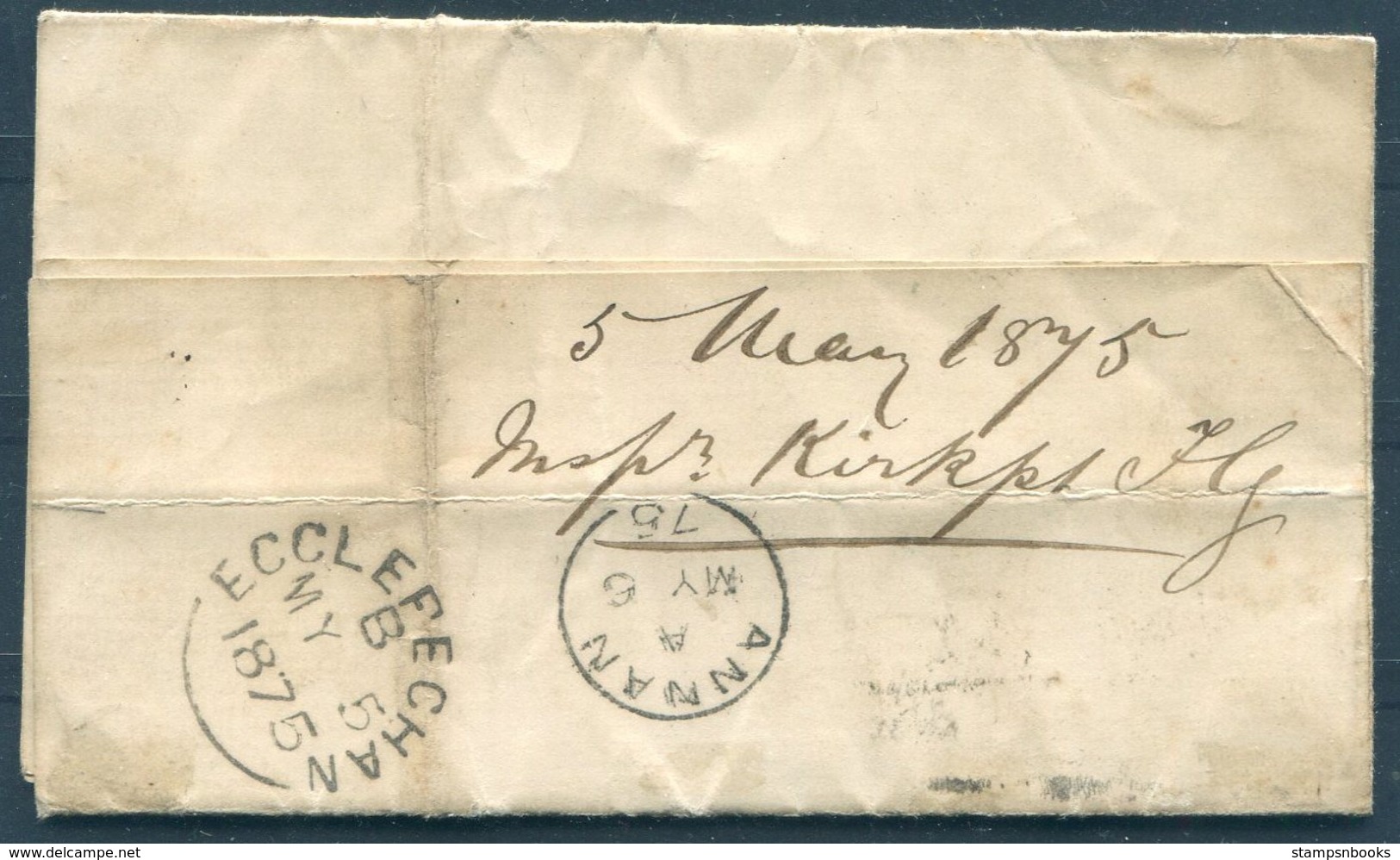 1875 GB Scotland Kirkpatrick Fleming Parish Parochial Board Poorhouse Meeting Entire - Annan Via Ecclebechan - Storia Postale