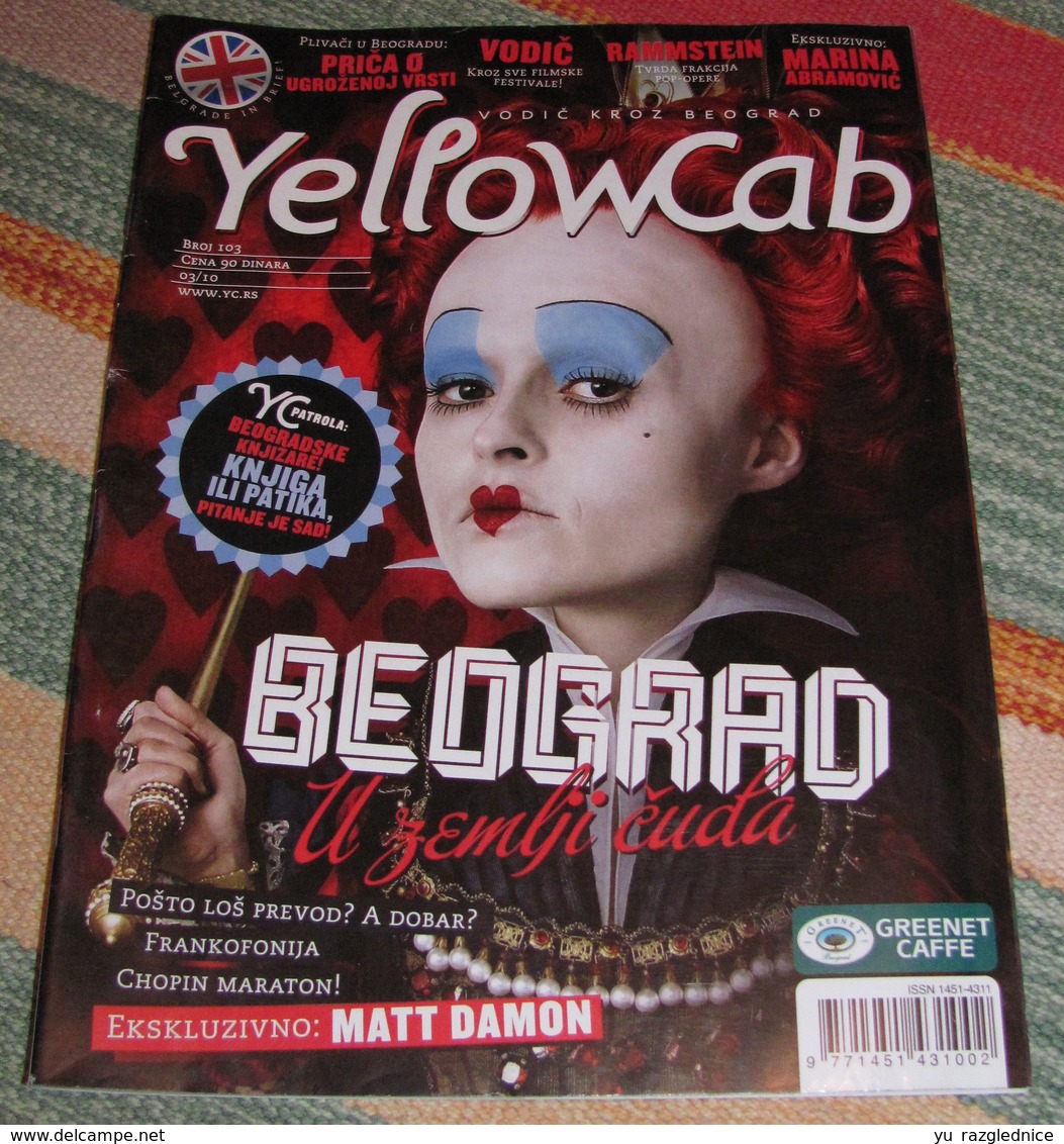 Helena Bonham Carter YELLOWCAB Serbian March 2010 VERY RARE - Magazines