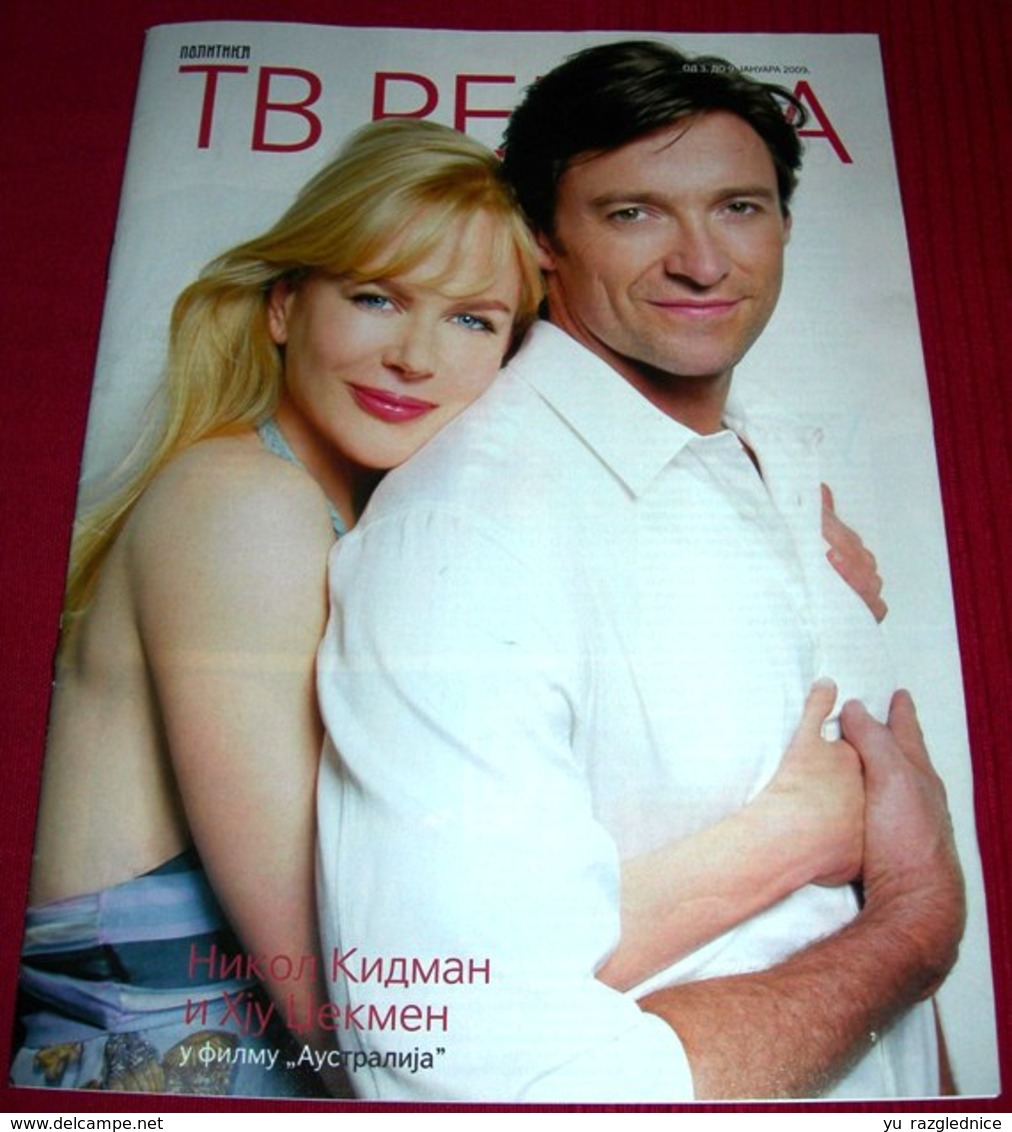 Hugh Jackman Nicole Kidman - TV Revija - Serbian December 2008 Very Rare - Magazines