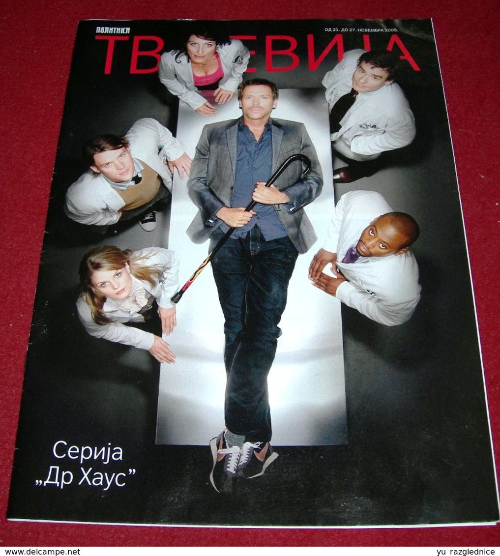 Hugh Laurie House M.D. TV REVIJA Serbian November 2009 - Magazines