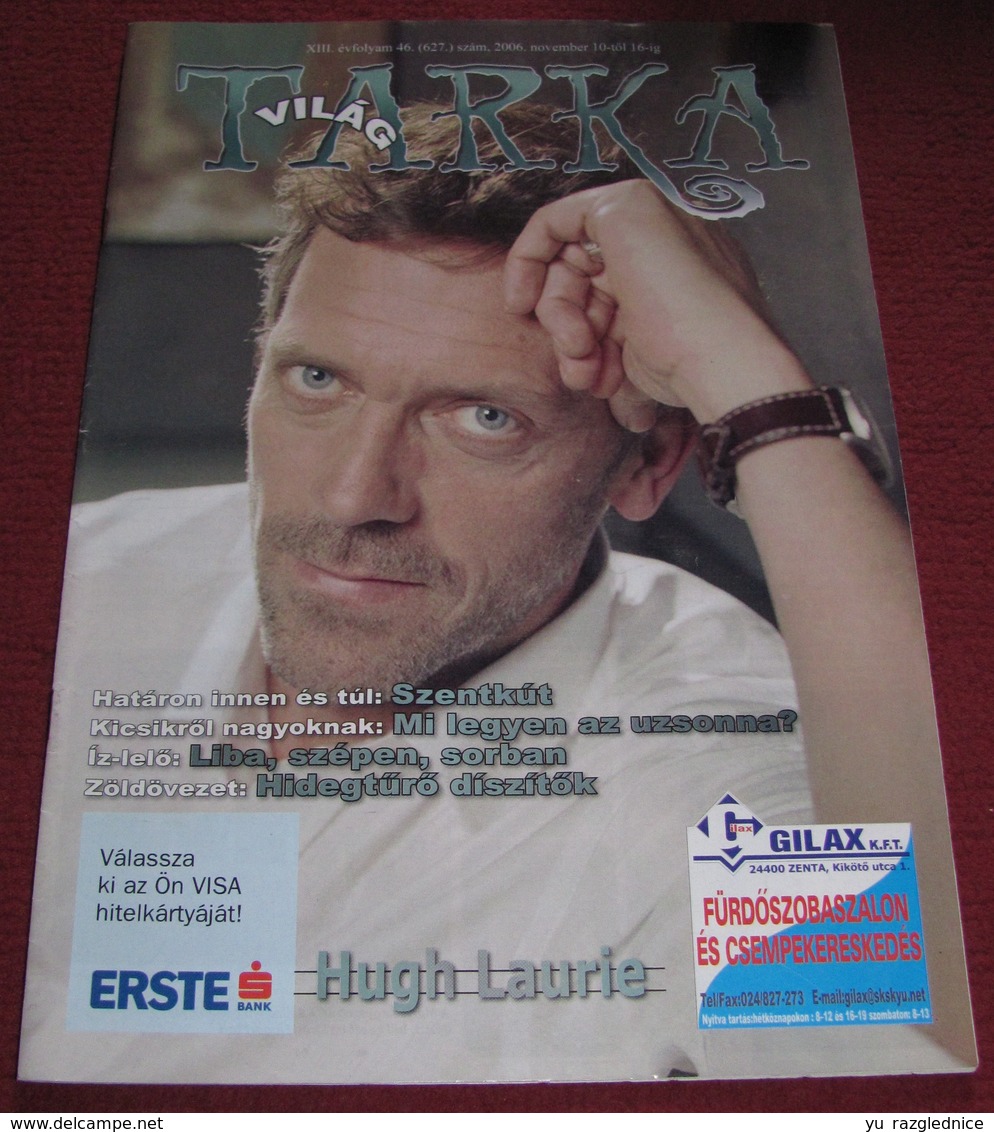 Hugh Laurie TARKA VILAG Serbian November 2006 VERY RARE - Magazines