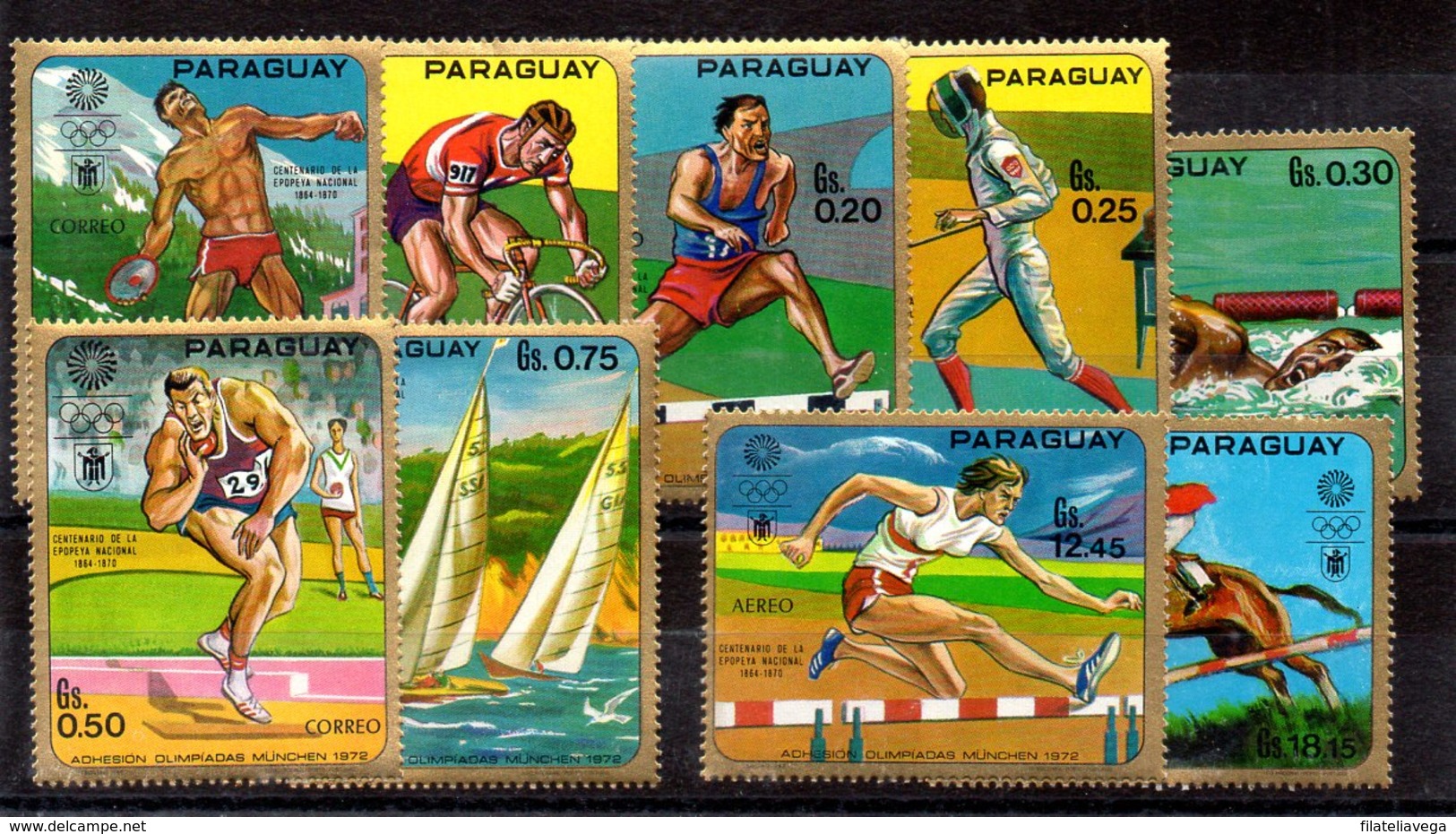 Series De Paraguay N ºYvert 1057/63 ** + Aéreo 537/38 ** - Paraguay