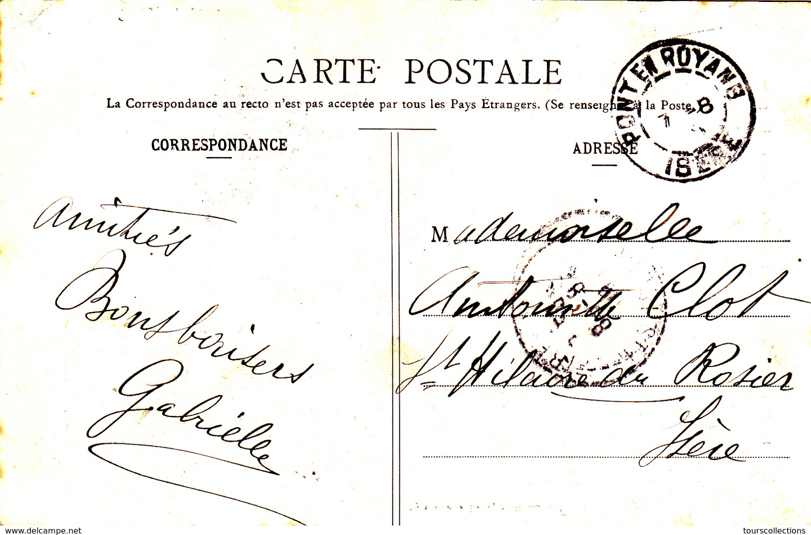 CPA 38 @ BEAUVOIR - Grande Fenêtre Du Château Des Dauphins En 1909 - Autres & Non Classés
