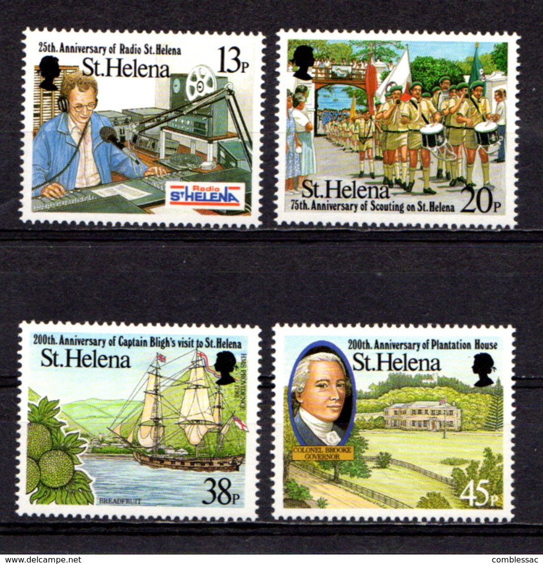 SAINT  HELENA    1992    Local  Anniversaries    Set  Of  4    MNH - Saint Helena Island