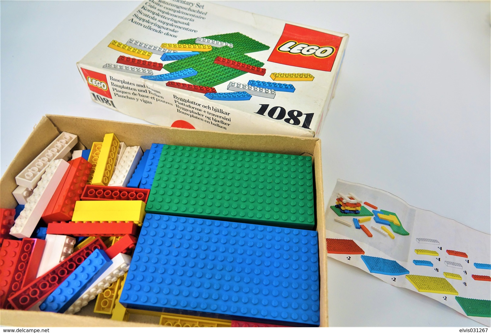 LEGO - 1081 Supplementary Box - Very Rare - Original Box - Original Lego 1976 - Vintage - Catalogs