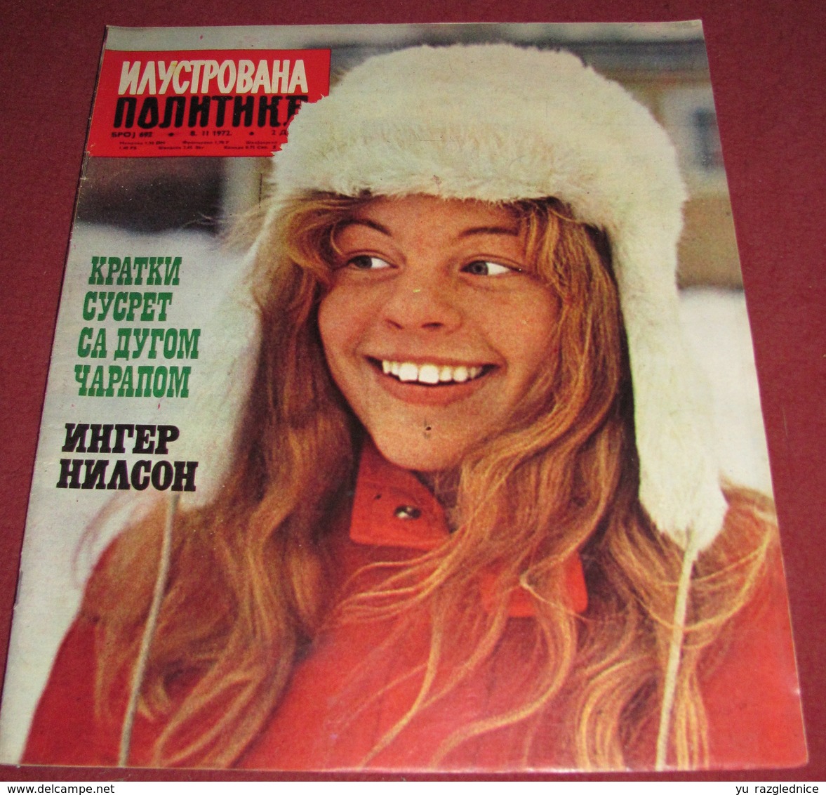 Inger Nilsson ILUSTROVANA POLITIKA Yugoslavian February 1972 RARE - Magazines