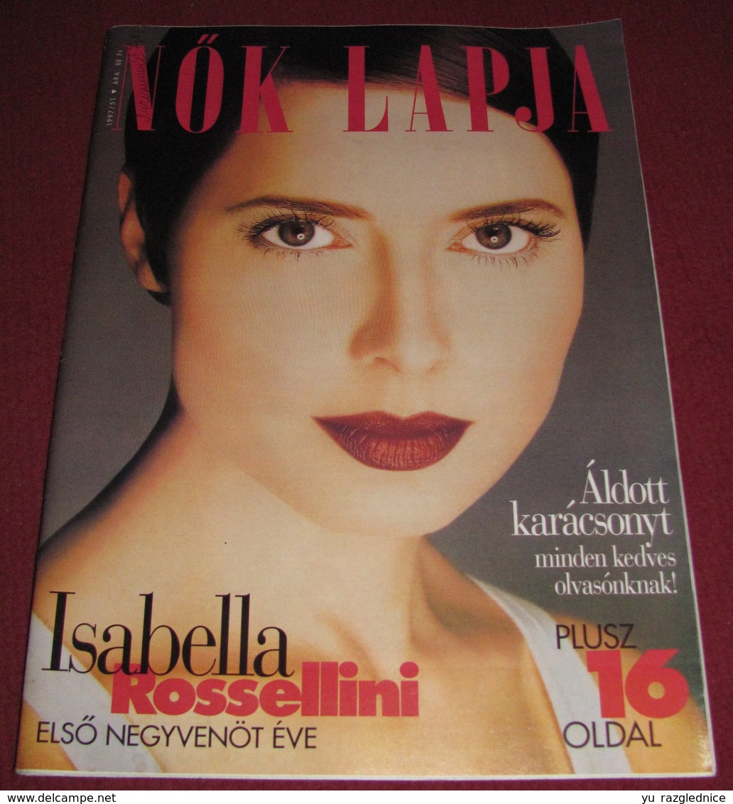 Isabella Rossellini NOK LAPJA Hungarian December 1997 VERY RARE - Magazines