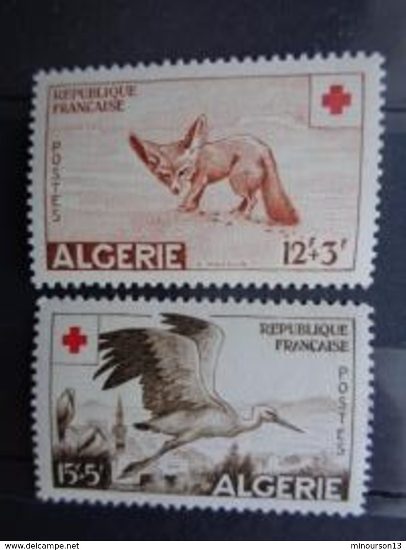 ALGERIE 1957 - Y&T N° 343 & 344 ** - AU PROFIT DE LA CROIX ROUGE - Ongebruikt